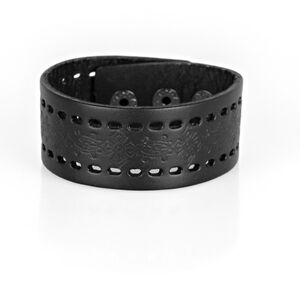 Black Urban Leather Bracelet Men's Paparazzi Make The West Of It Urban Fashion